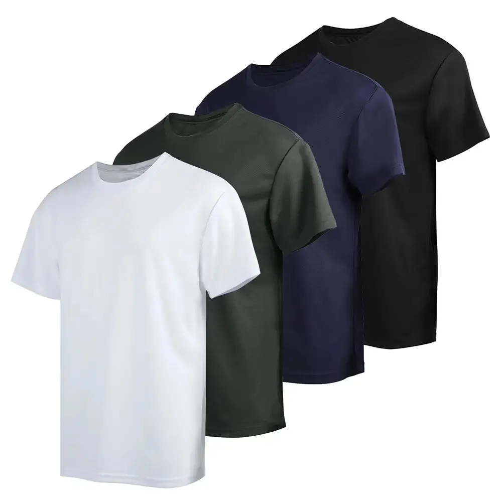 4pcs Men's Short Sleeve Crew T-shirts