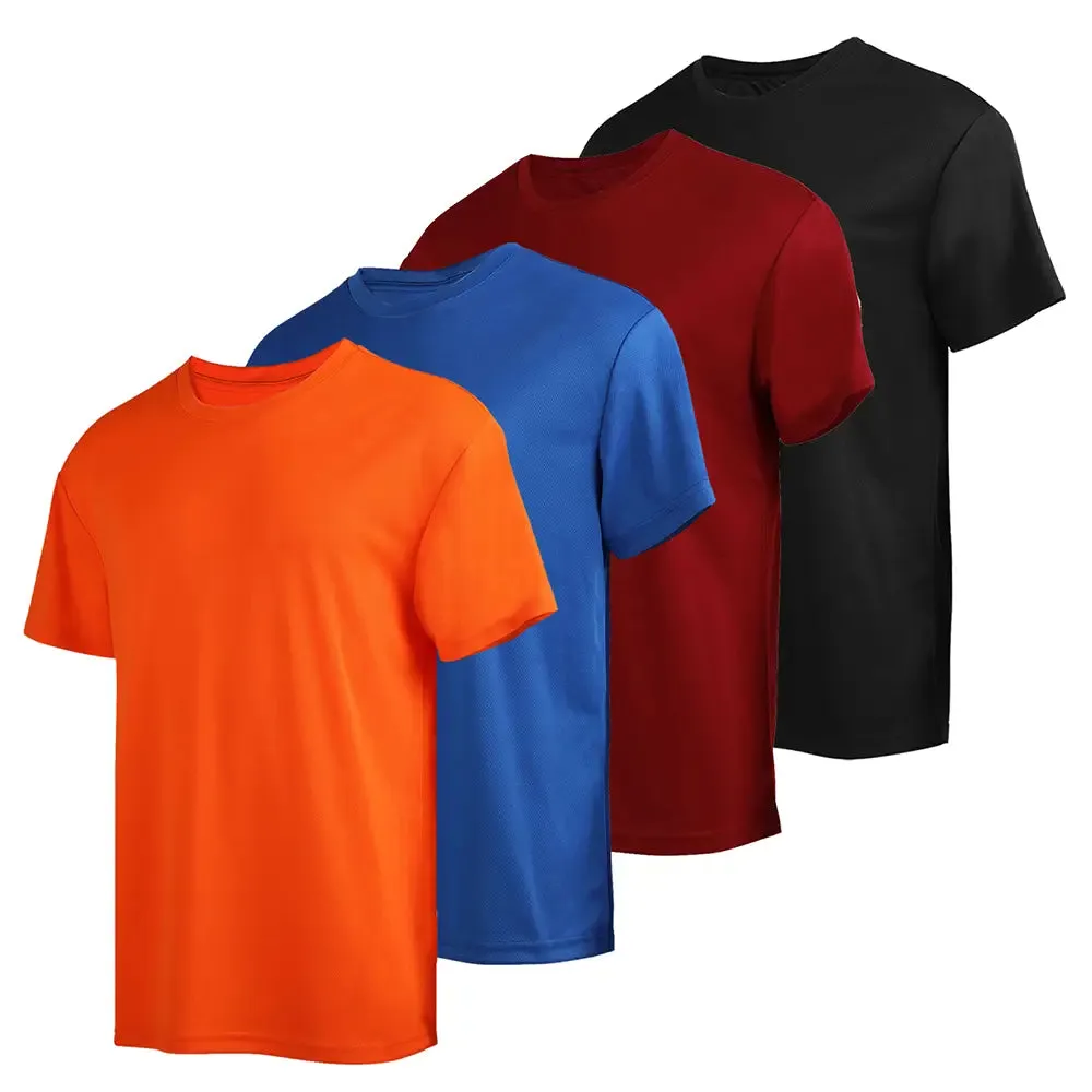 4pcs Men's Short Sleeve Crew T-shirts