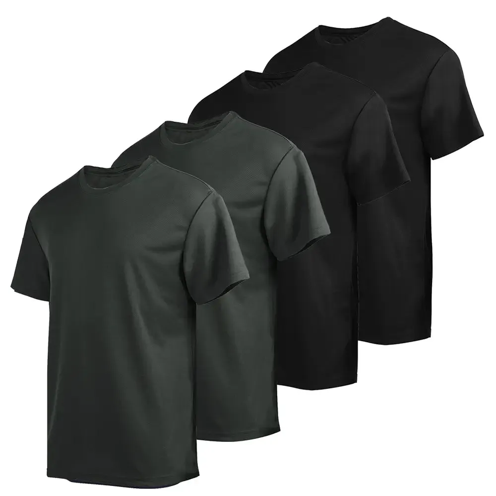 4pcs Men's Short Sleeve Crew T-shirts