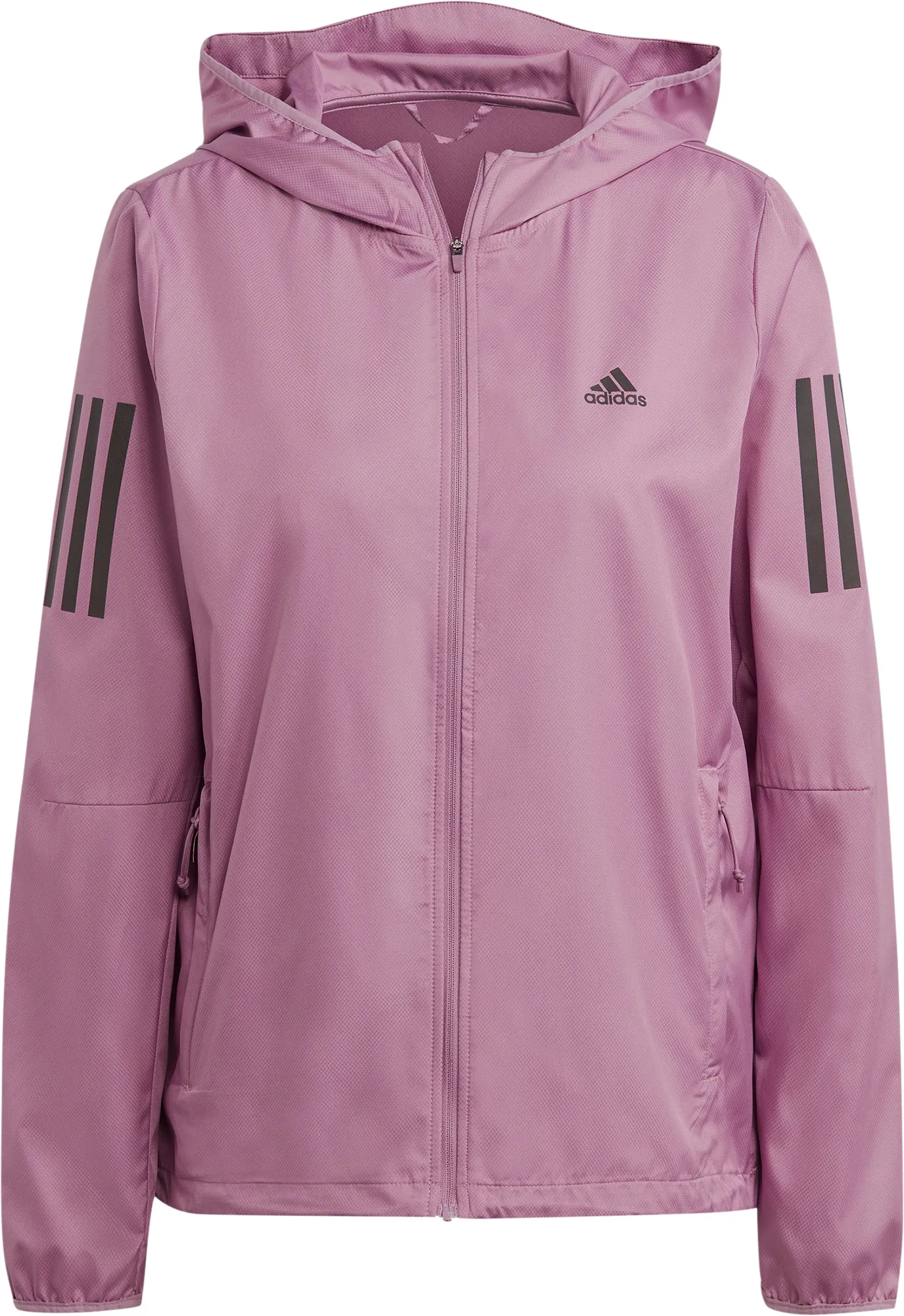 adidas Own The Run Hooded Windbreaker Womens Running Jacket - Pink