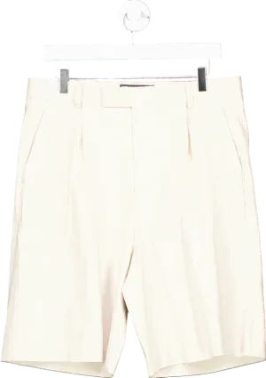 ASOS Design Cream Tailored Shorts UK 34W