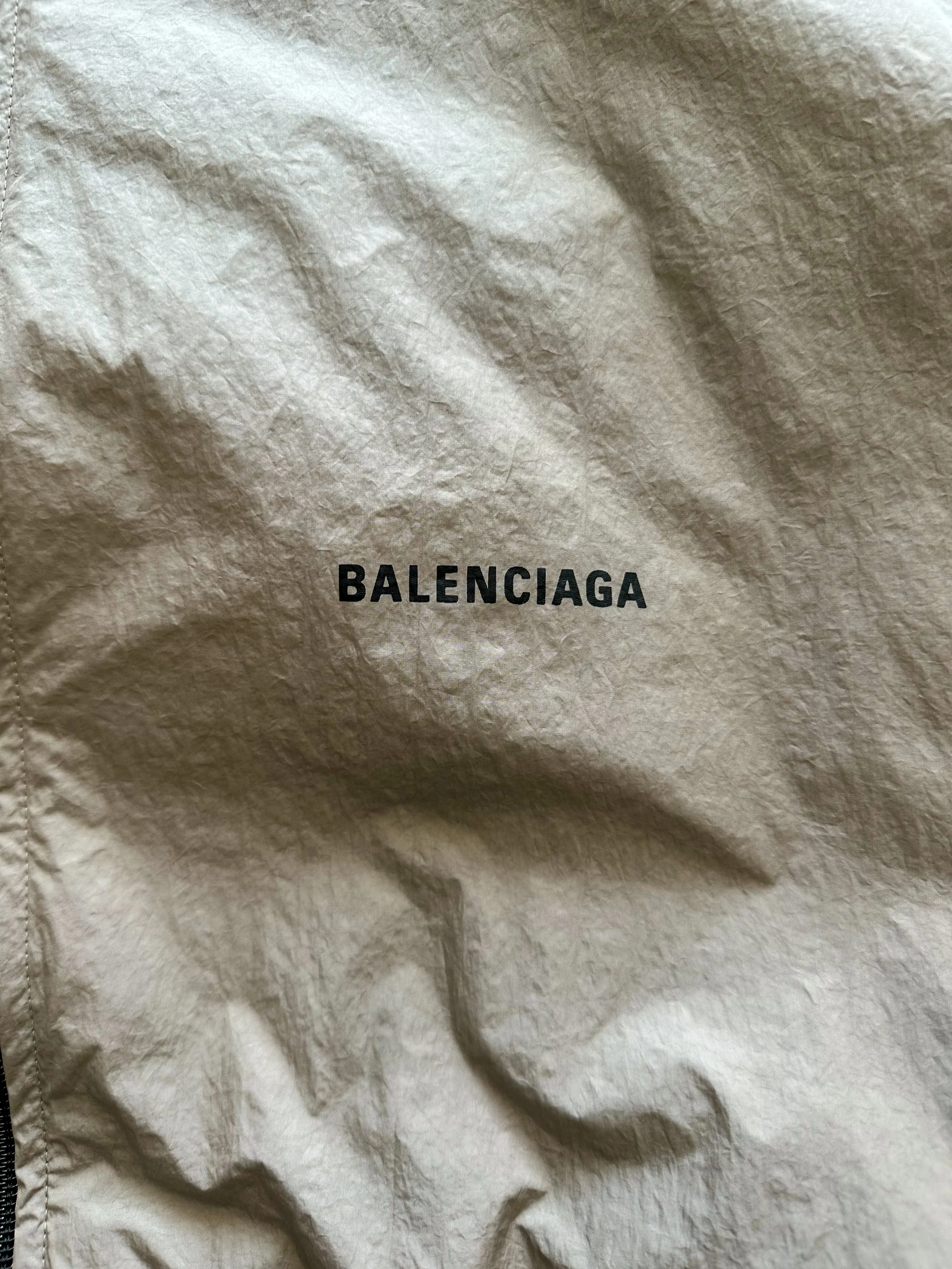 Balenciaga Tan & Black Oversized Windbreaker