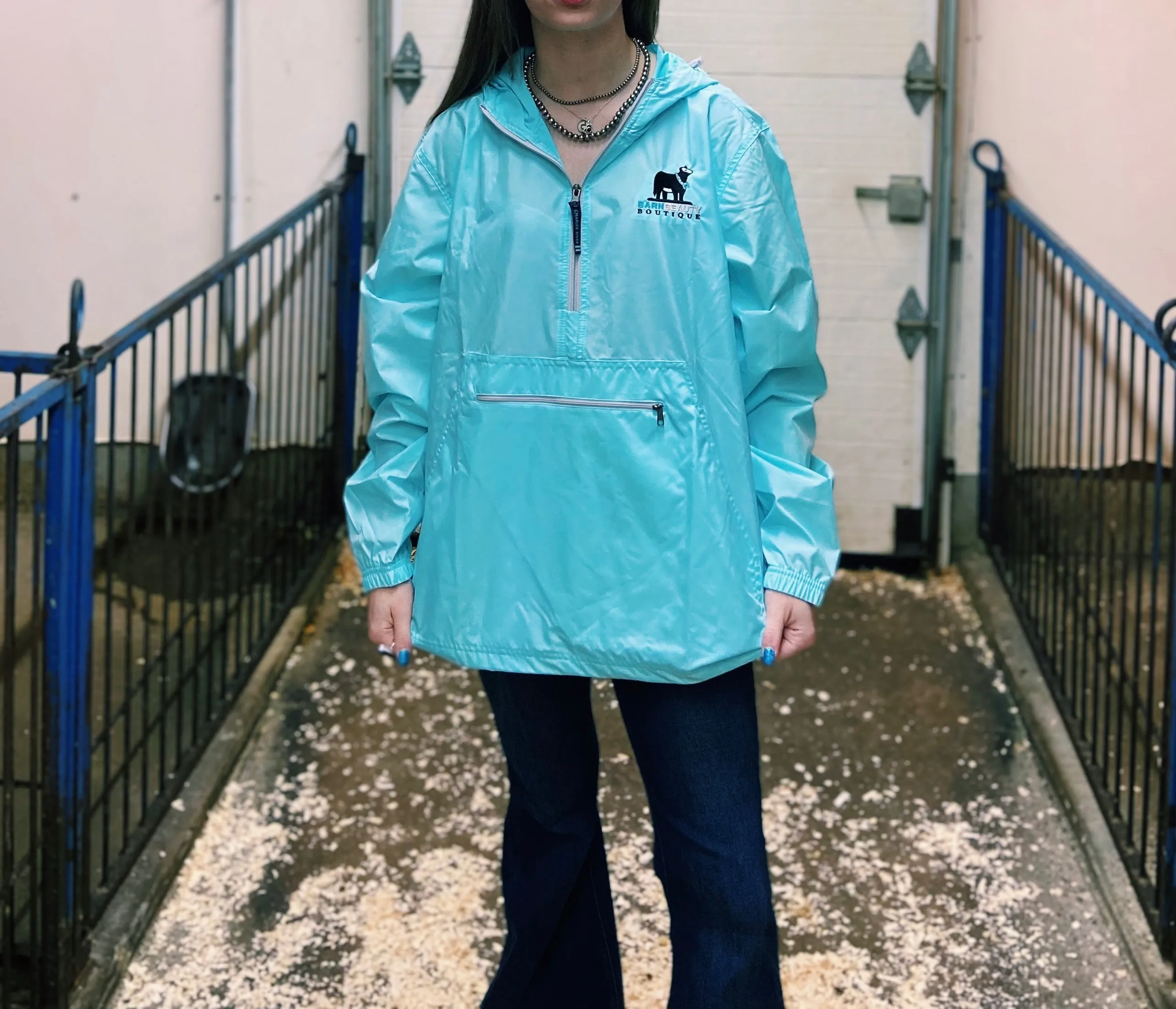 Barn Beauty Boutique Cow Windbreaker