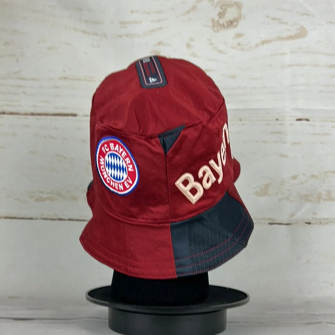 Bayern Munich 2001-2002 Upcycled Home Shirt Bucket Hat - Vintage