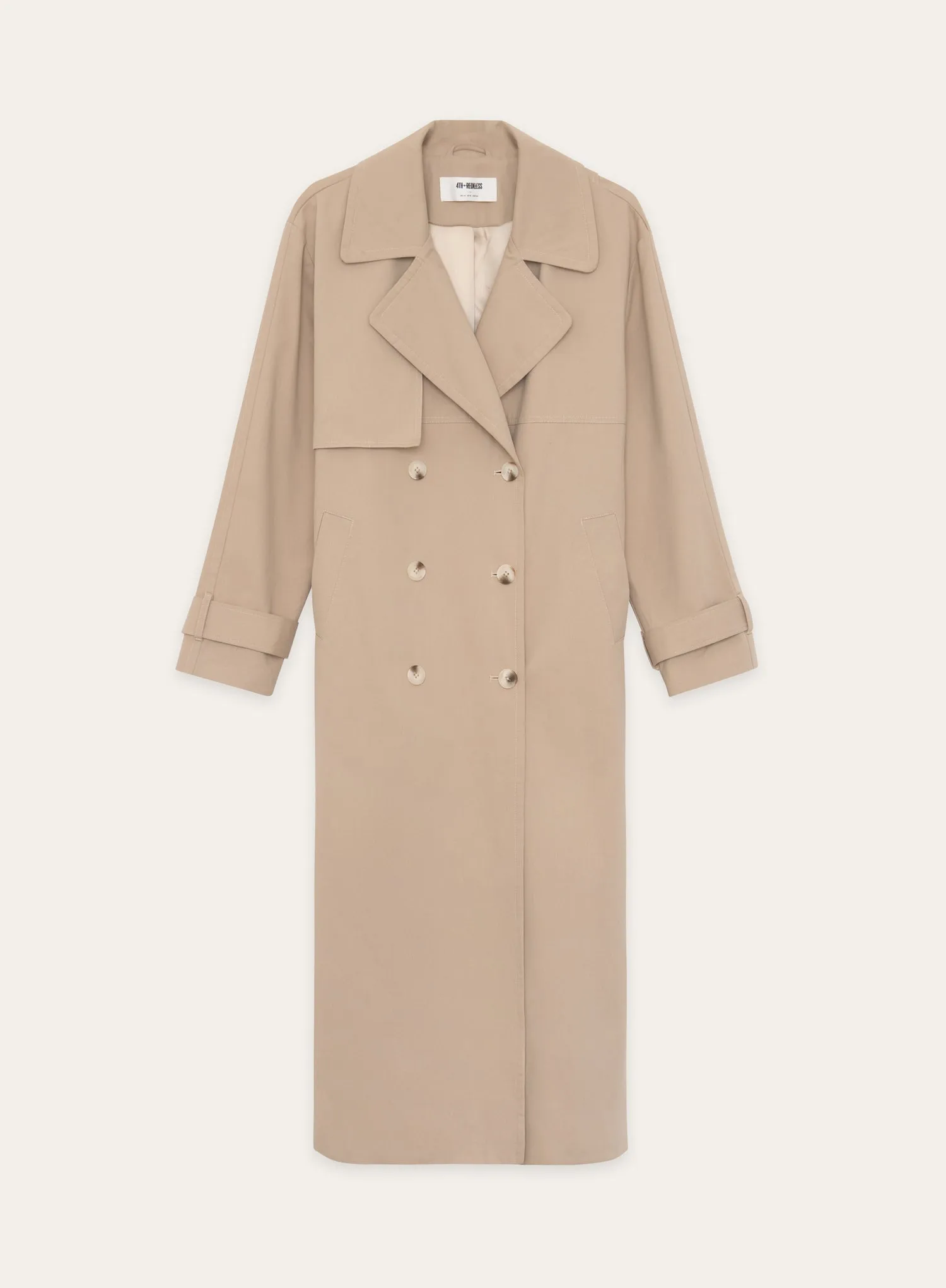 Beige Belted Trench Coat- Tabi