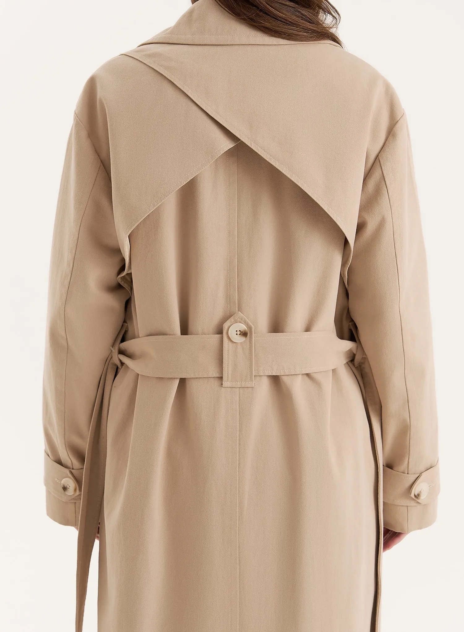 Beige Belted Trench Coat- Tabi