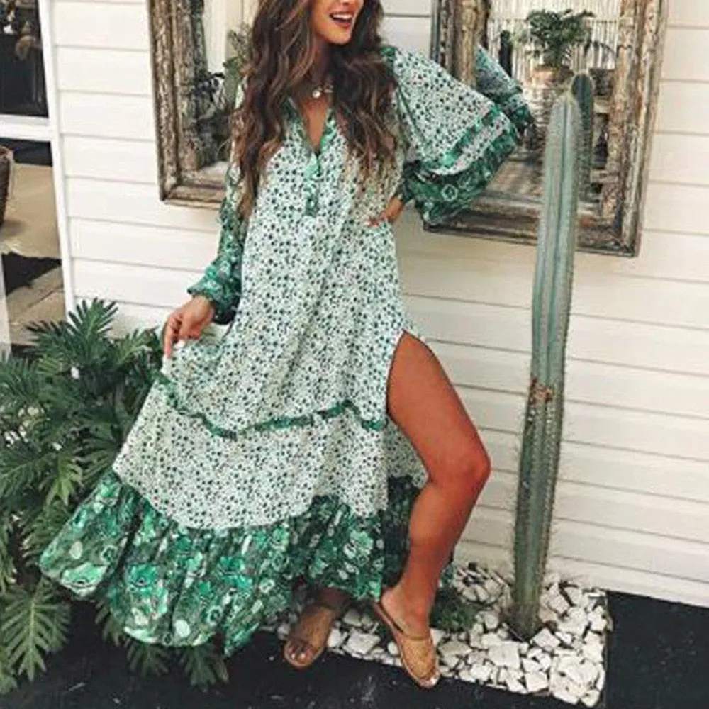 Bohemian Floral Maxi Dress