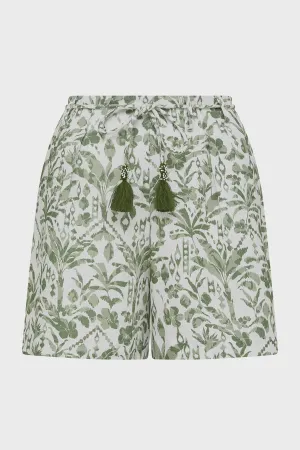 Cable Oasis Linen Short - Palm Print