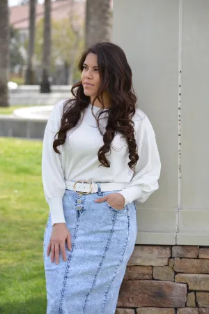 Caelynn Lightweight Ivory Knit Top