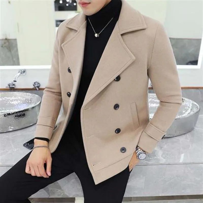 Casual woolen trench coat