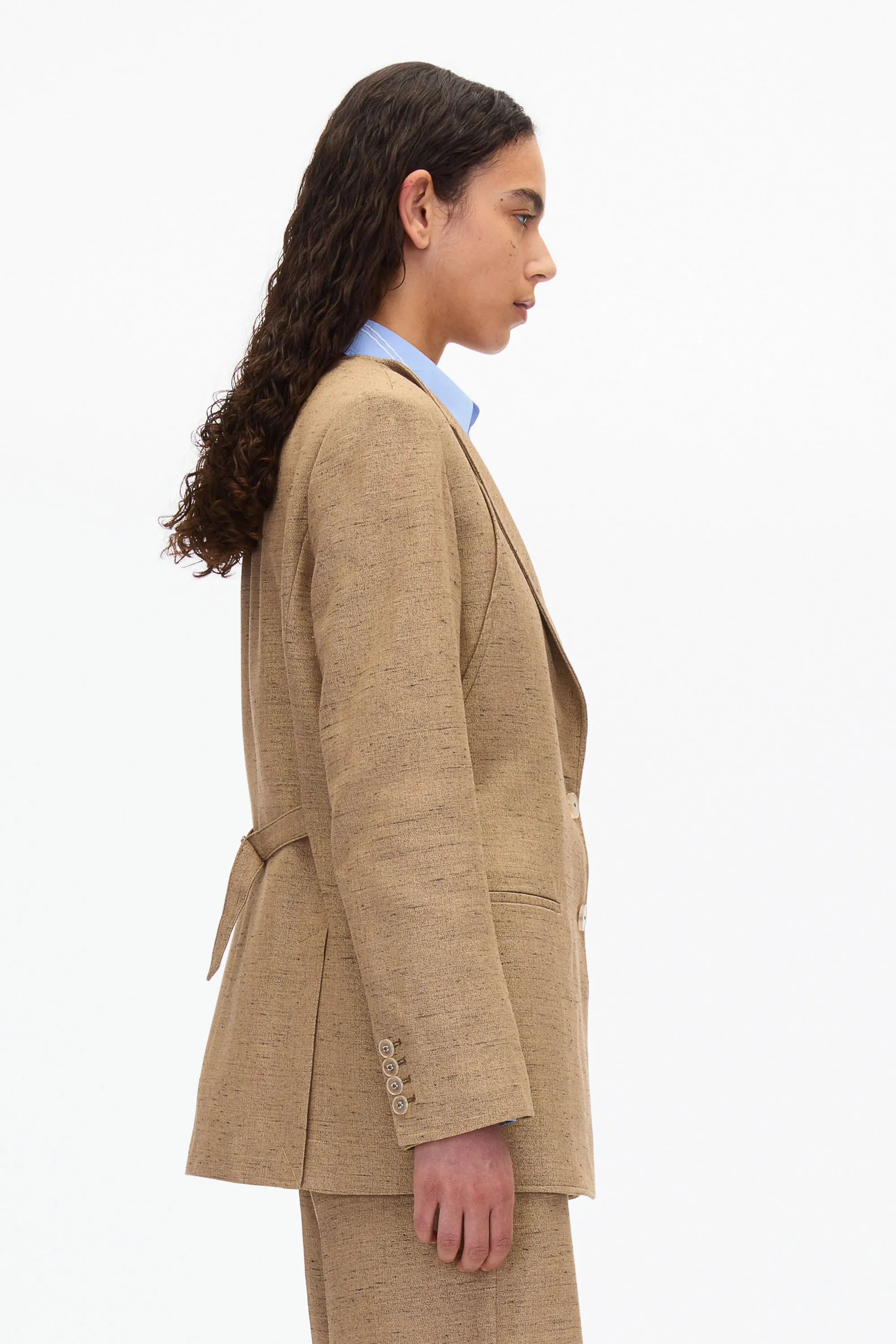 Collarless Relaxed Blazer