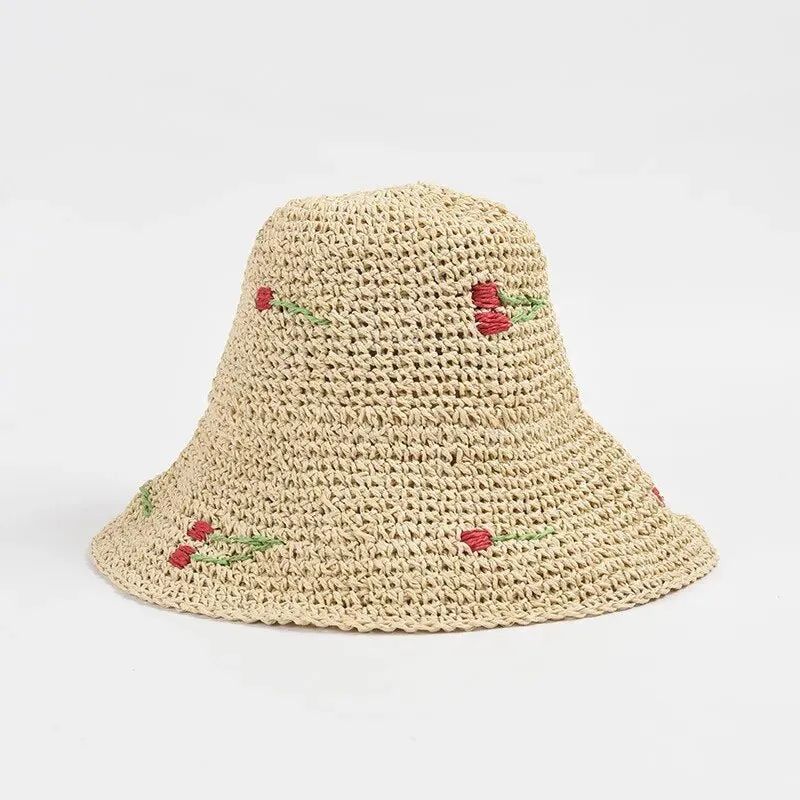 Crochet Bucket Hats with Hearts or Roses