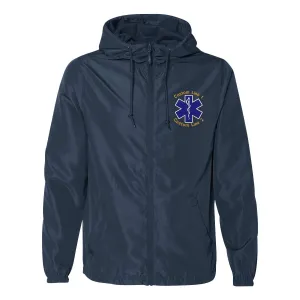 Customized Lightweight Windbreaker Full-Zip Jacket with Star of Life Embroidery