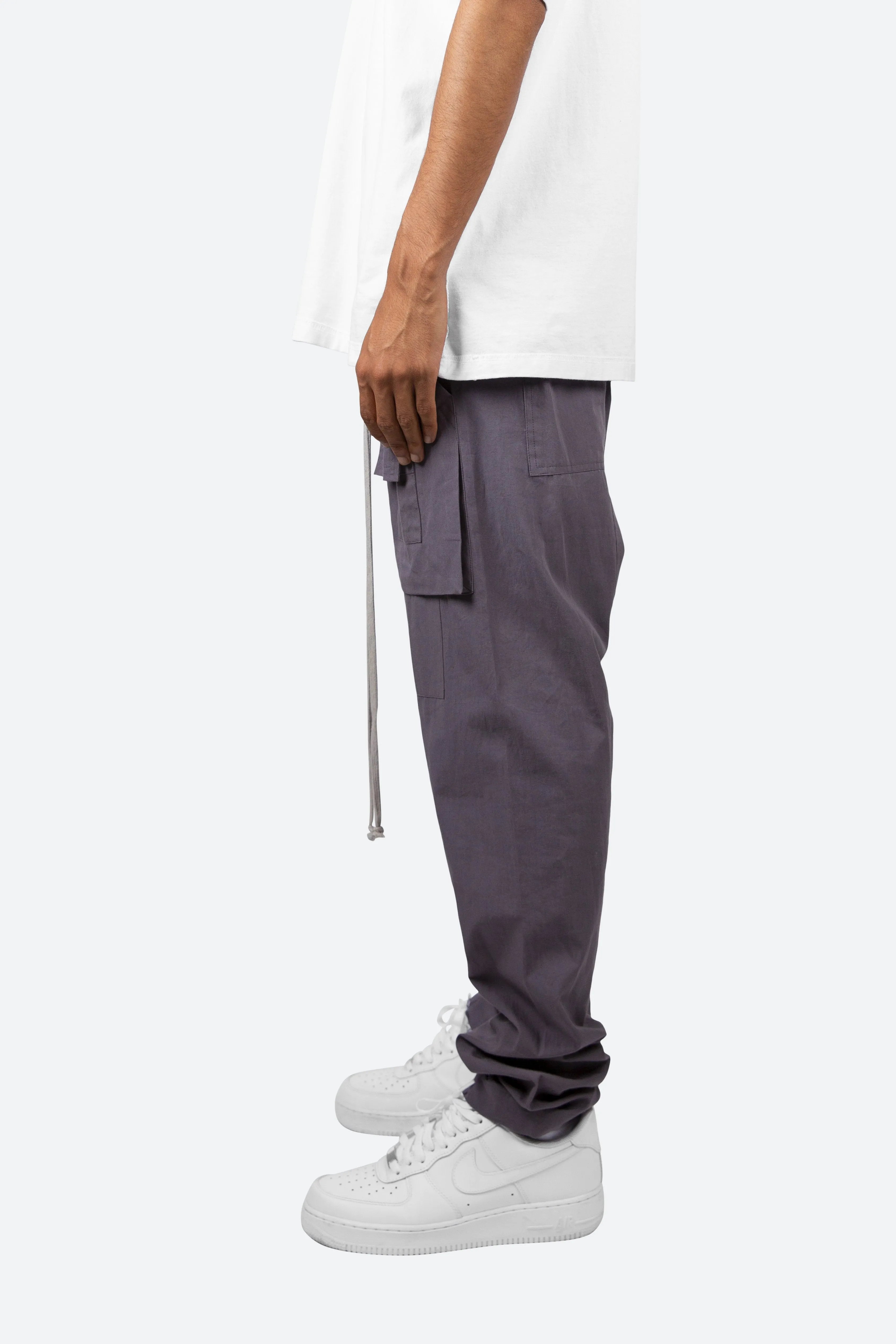 Drop Crotch Cargo Pants - Charcoal Grey