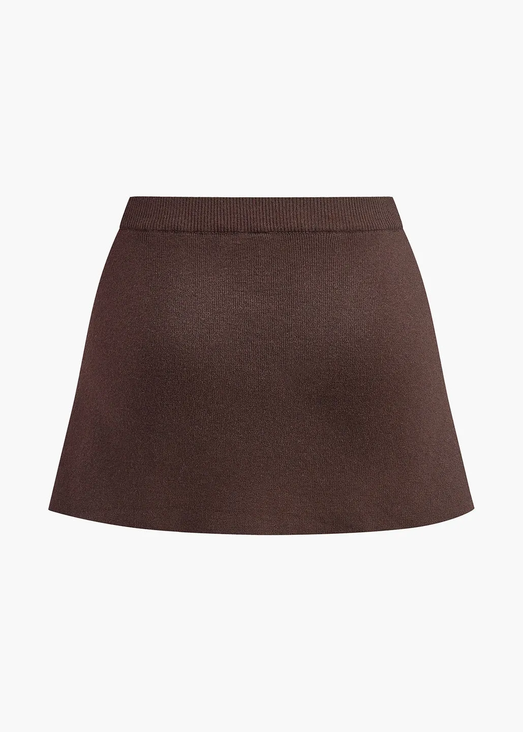 Elastic Waist Pleated Knit Skirt