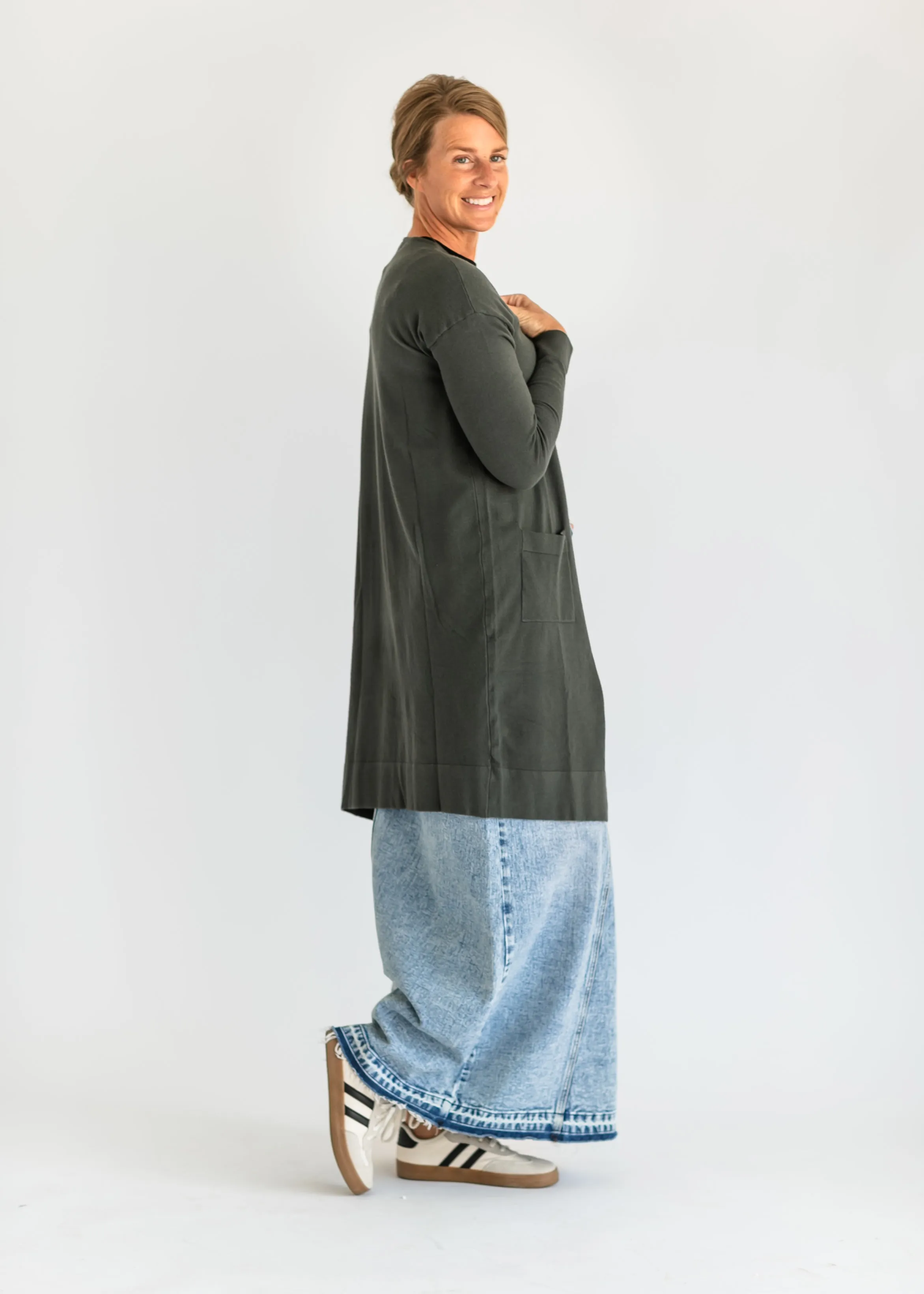 Essential Long   Soft Cardigan