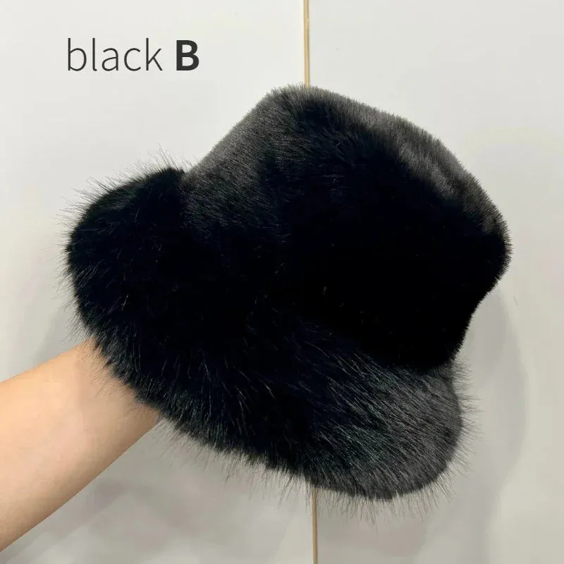 Faux Fur Bucket Hats