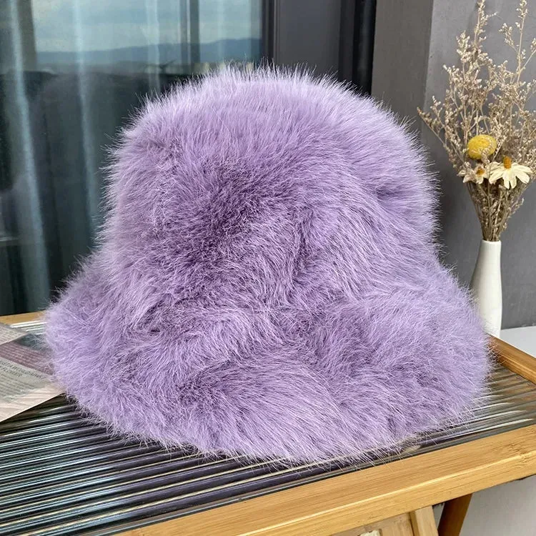 Faux Fur Bucket Hats