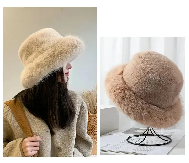 Faux Fur Bucket Hats