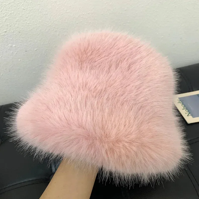 Faux Fur Bucket Hats