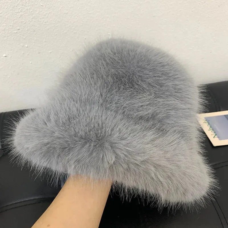 Faux Fur Bucket Hats