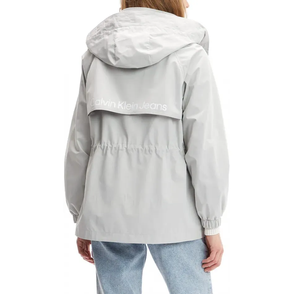 Feminine Waisted Jacket - Light Grey