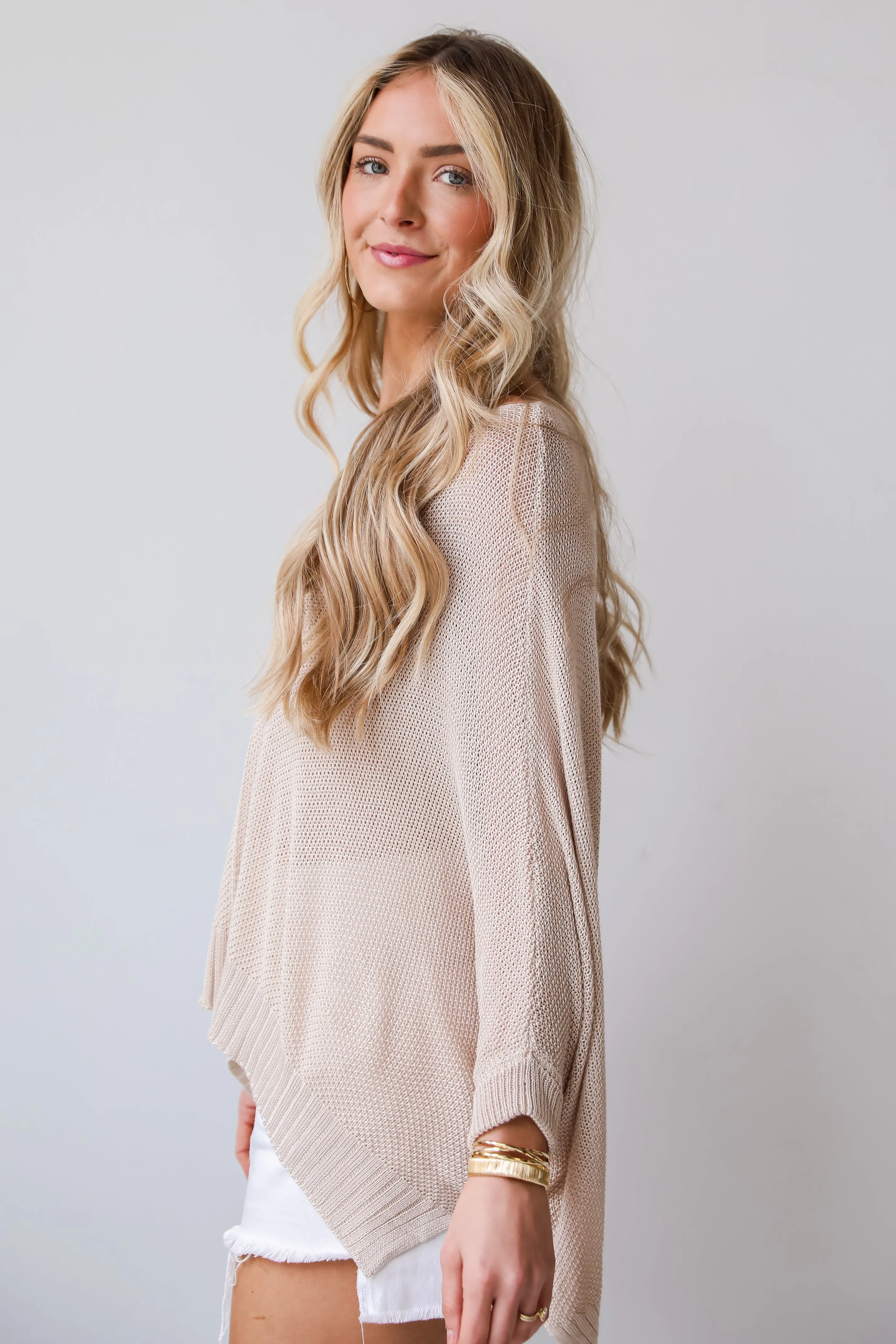 FINAL SALE - Camille Oversized Lightweight Knit Top - DU DEAL