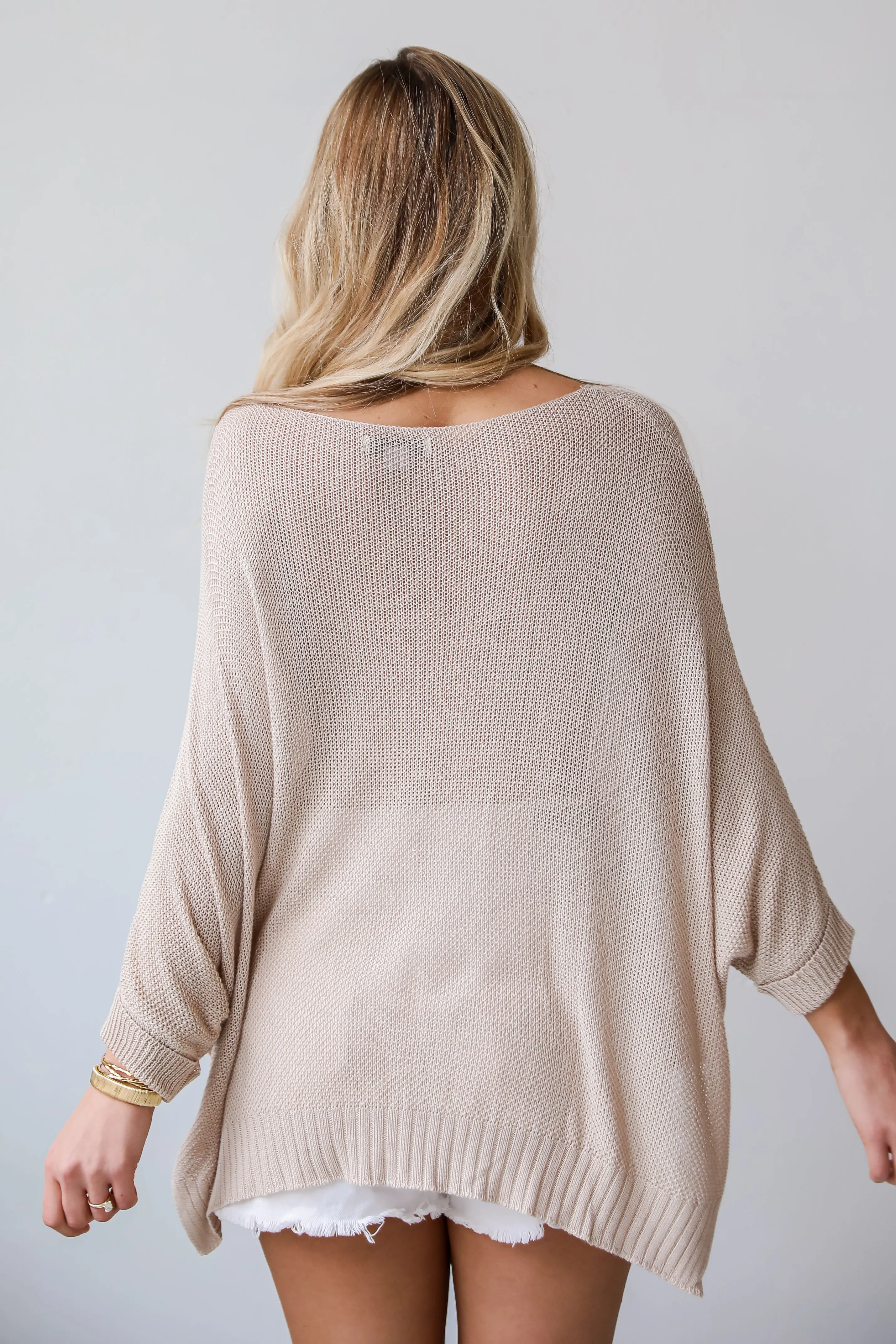 FINAL SALE - Camille Oversized Lightweight Knit Top - DU DEAL