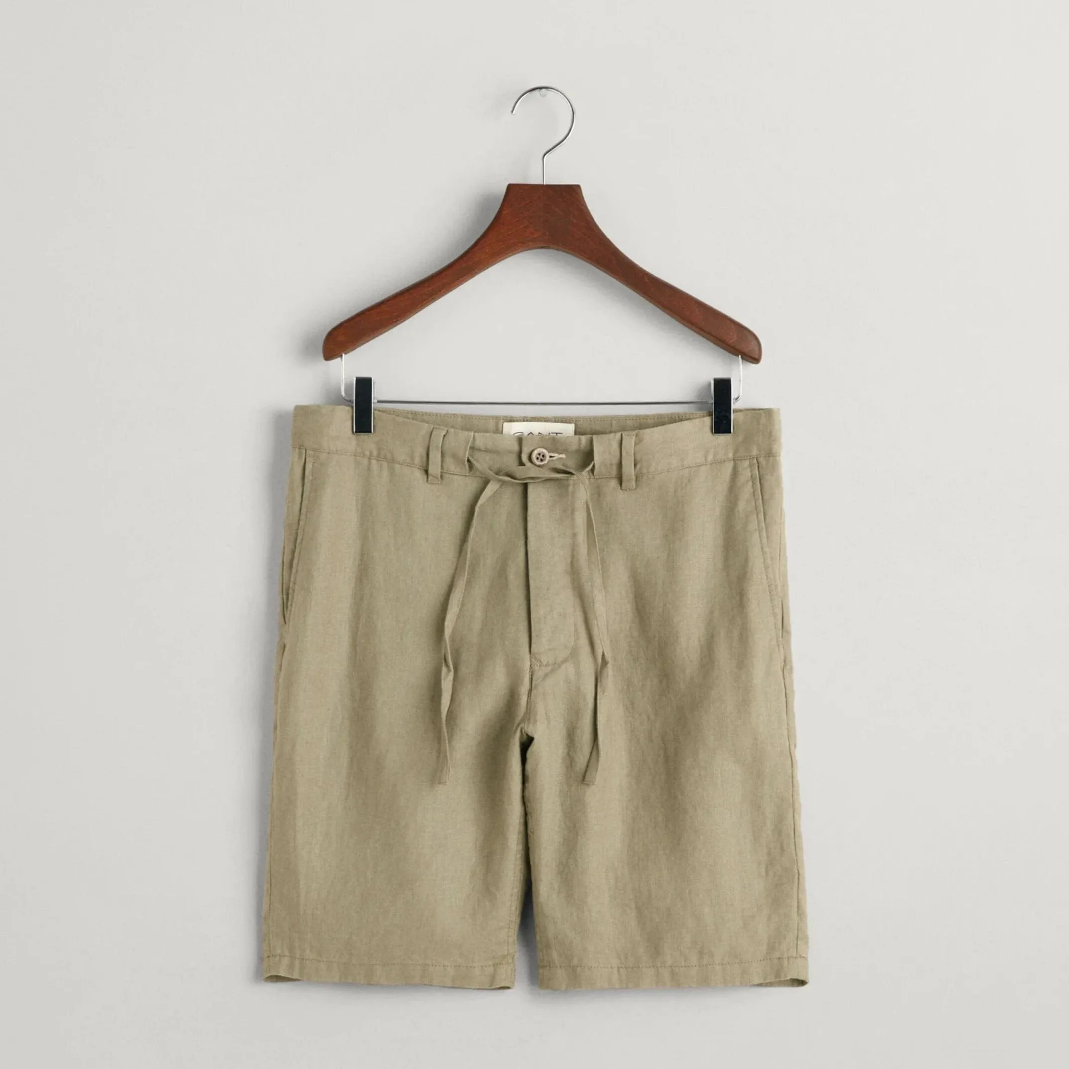 GANT Relaxed Fit Linen Drawstring Shorts in Dried Clay