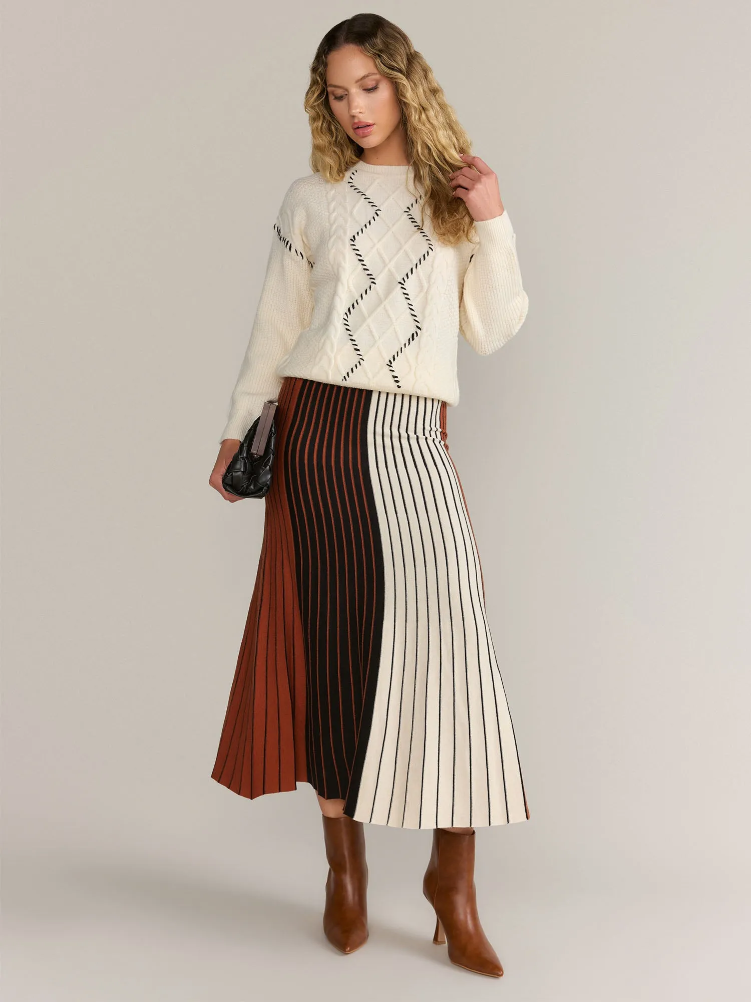 Gilli Striped Sweater Skirt - Brands We Love