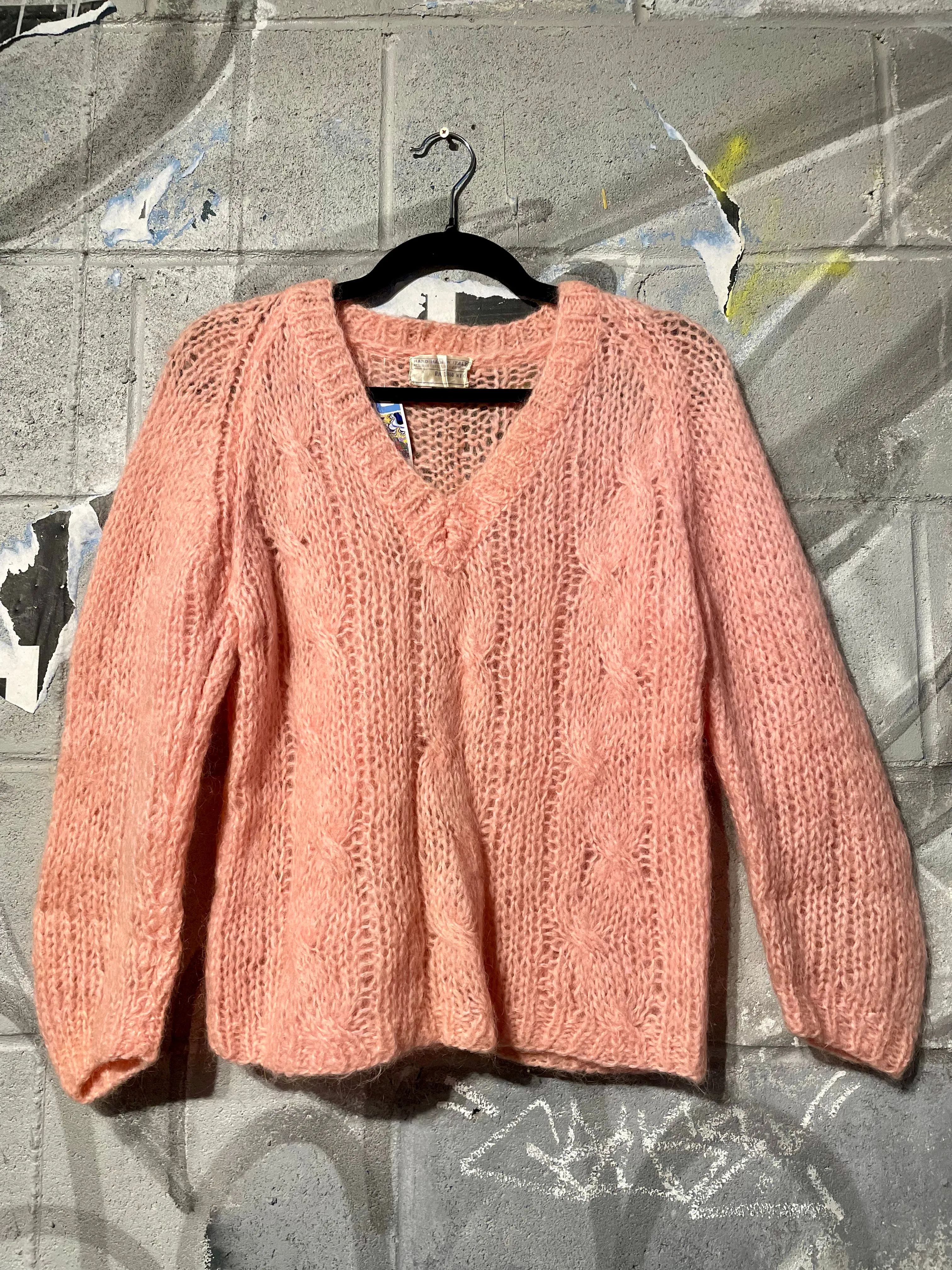 Hand Knit Italian Wool & Mohair Sweater