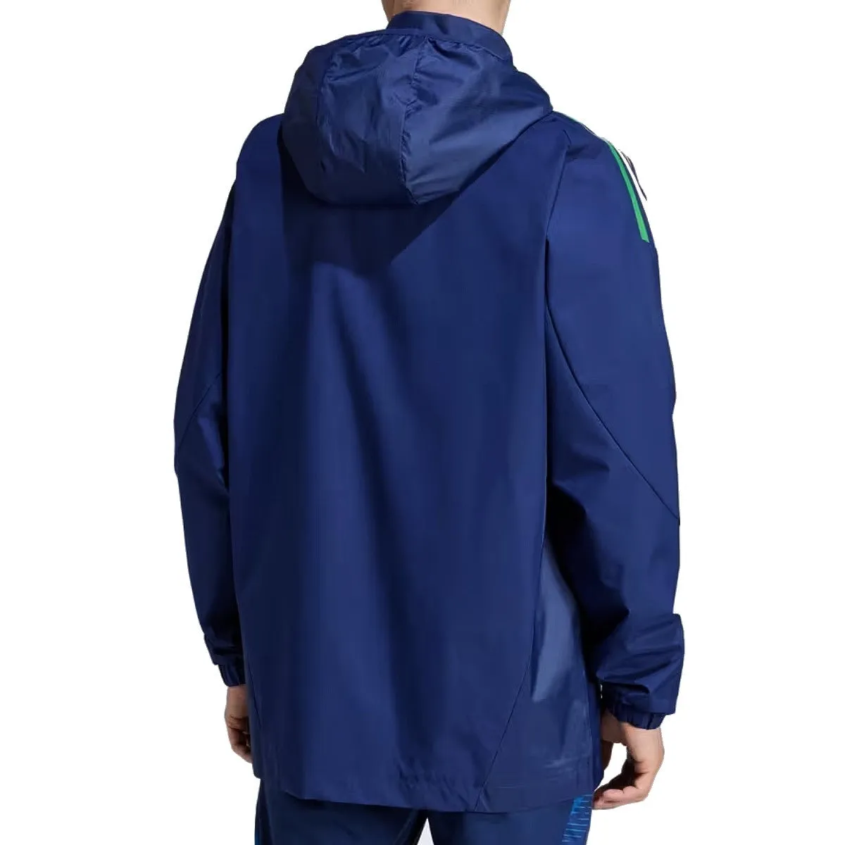 Italy soccer training rain jacket 2024/25 navy blue - Adidas