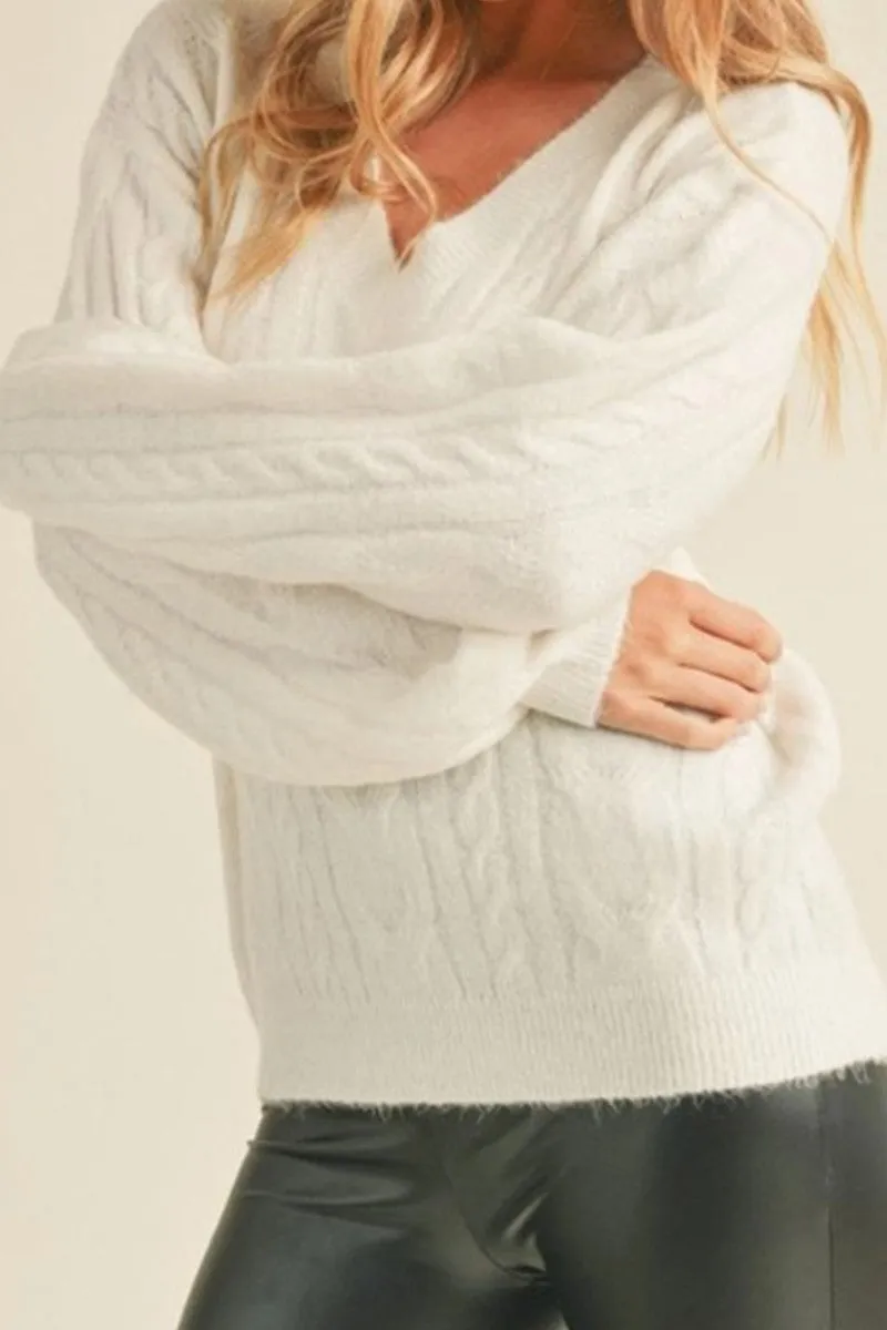 Ivory Cable Knit Sweater