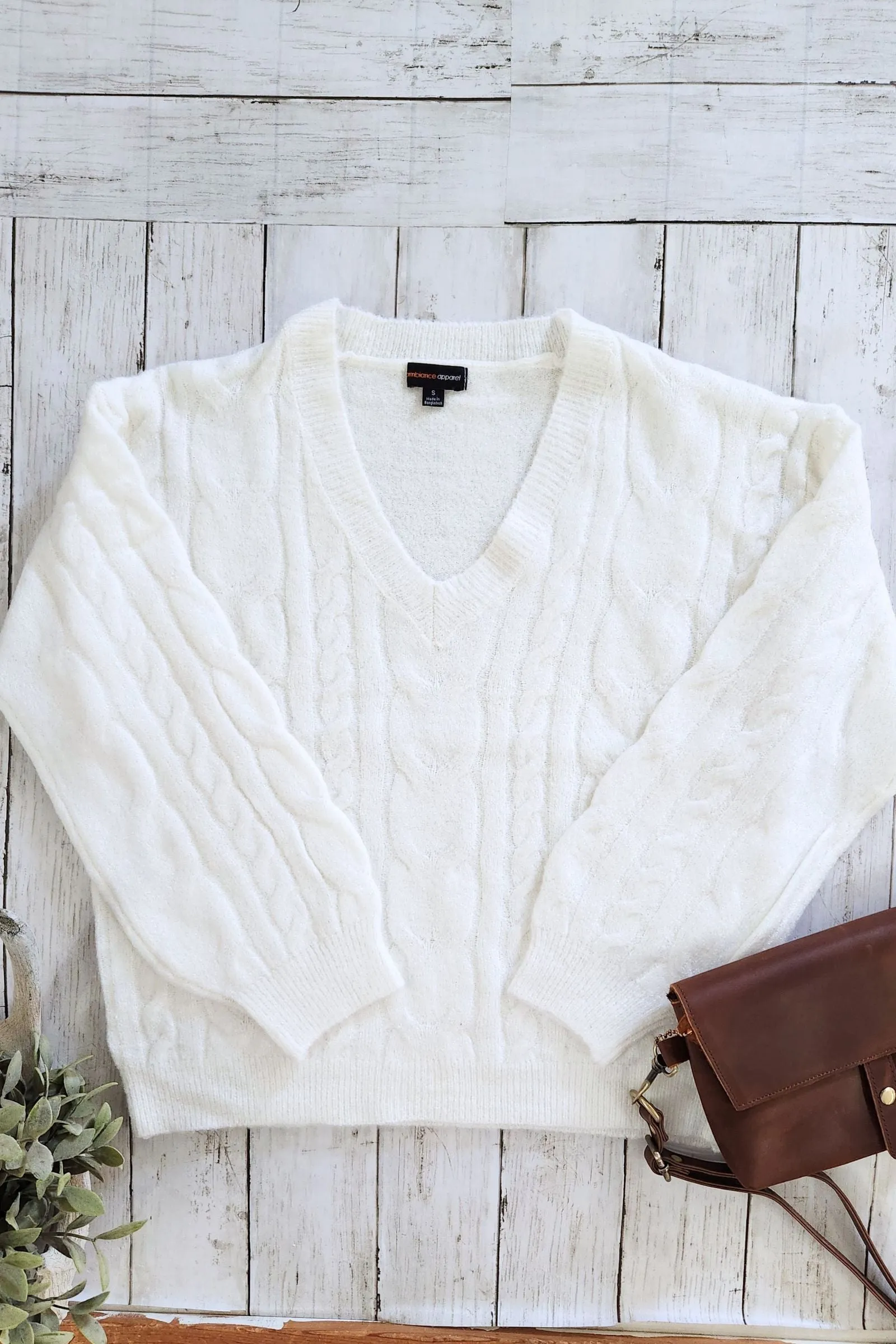 Ivory Cable Knit Sweater