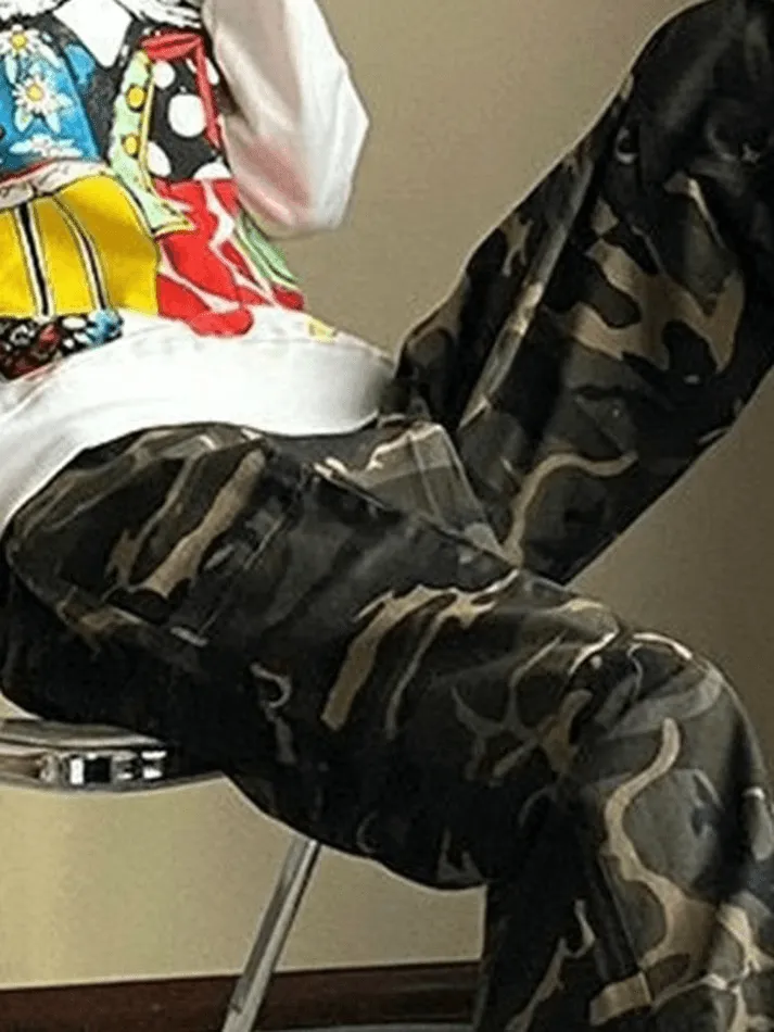 Joskaa Loose Fit Camo Cargo Pants