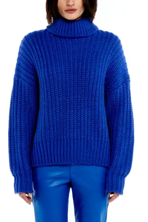 LBLC the Label: Jayden Chunky Knit Sweater in Royal Blue