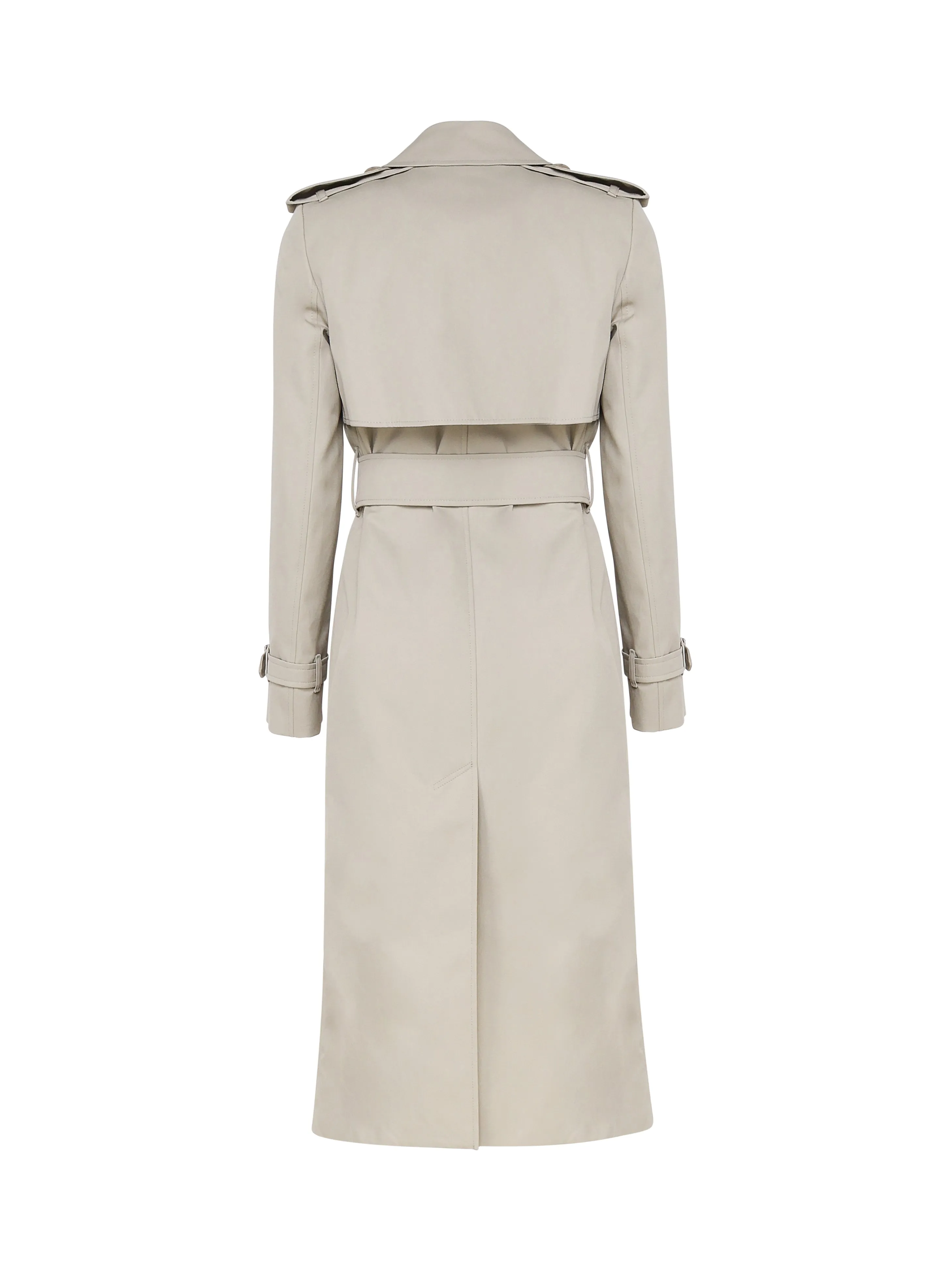 Lichen Double Button Long Trench Coat