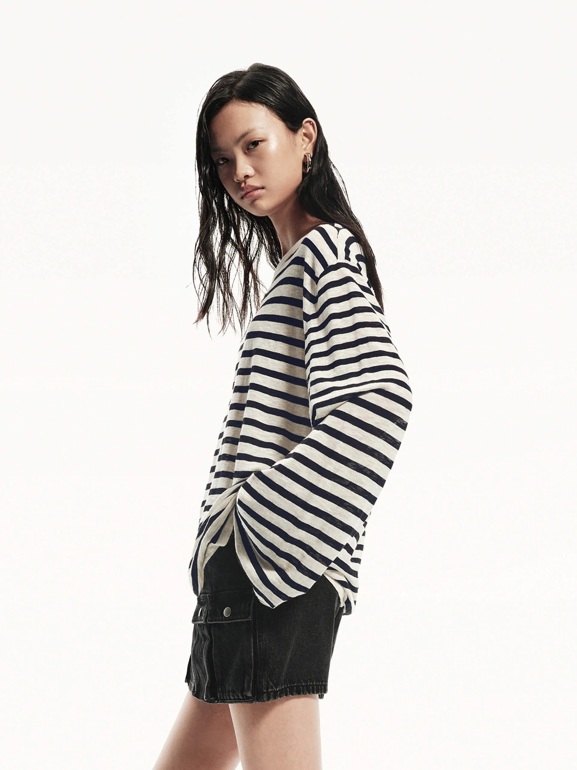 Lightweight Striped Knit Top