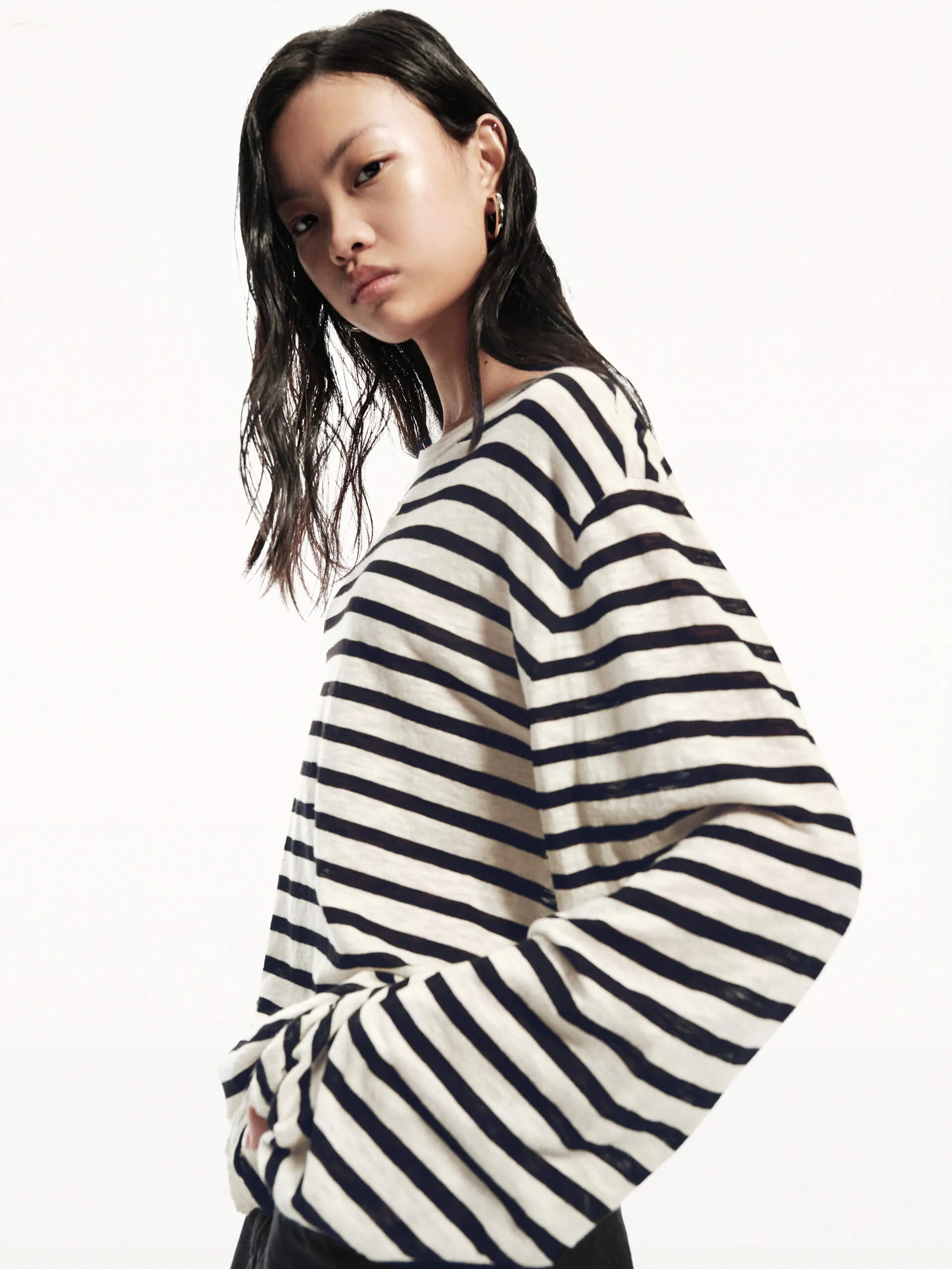 Lightweight Striped Knit Top