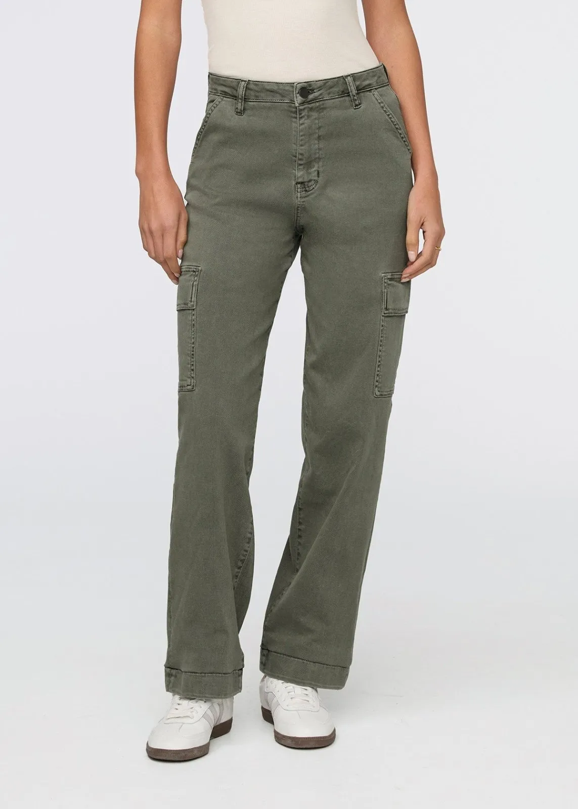 LuxTwill High Rise Cargo Pant - Thyme