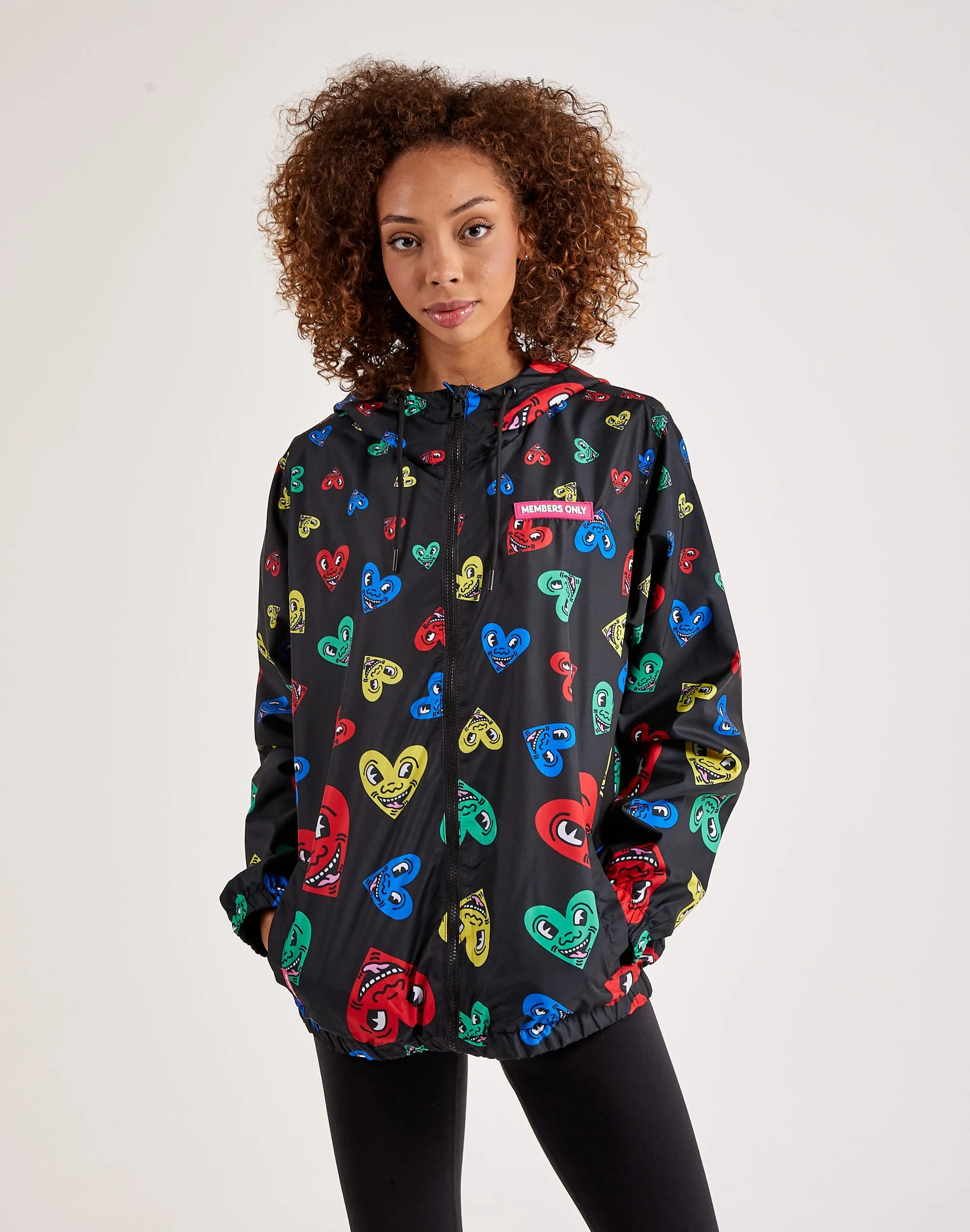 Members Only Keith Haring Heart Windbreaker