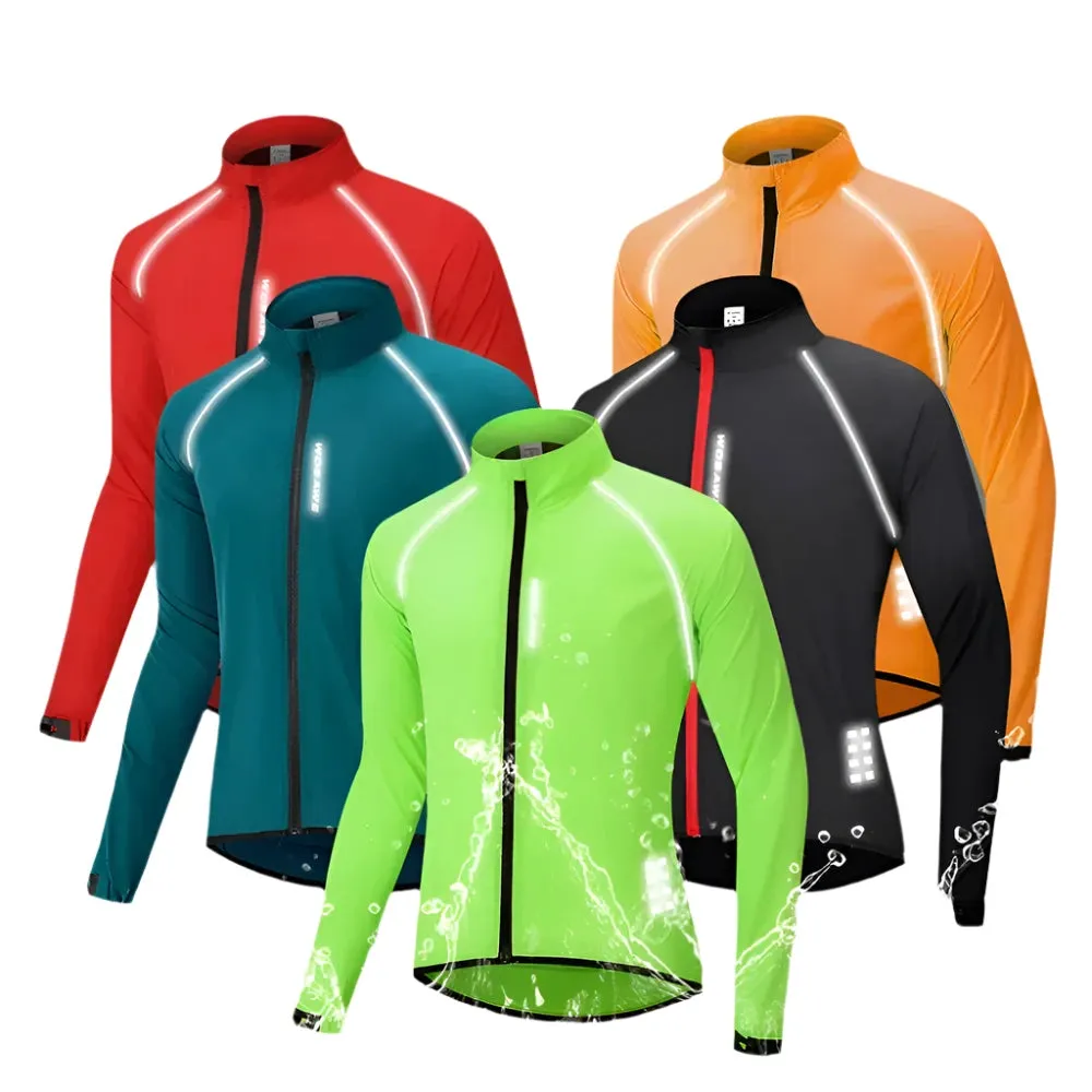 Men's Cycling Windbreaker Ultralight Reflective Windproof Jacket Men MTB Road Bike Wind Coat Long Sleeve Bicycle Clothing