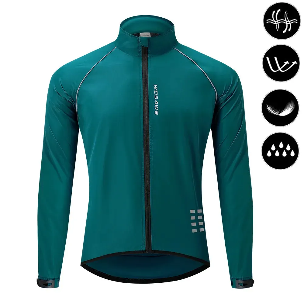 Men's Cycling Windbreaker Ultralight Reflective Windproof Jacket Men MTB Road Bike Wind Coat Long Sleeve Bicycle Clothing