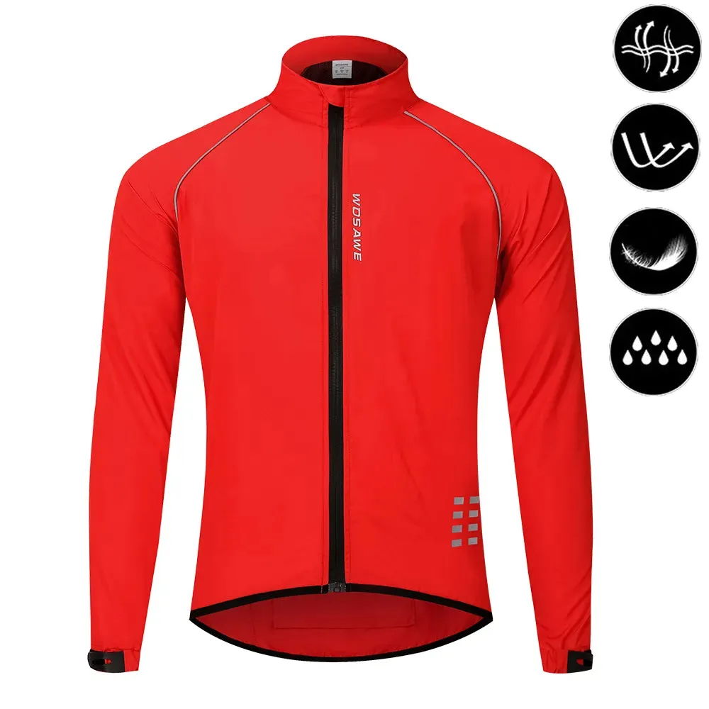 Men's Cycling Windbreaker Ultralight Reflective Windproof Jacket Men MTB Road Bike Wind Coat Long Sleeve Bicycle Clothing