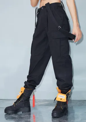 Mind Ya Bizness Suspender Cargo Pants