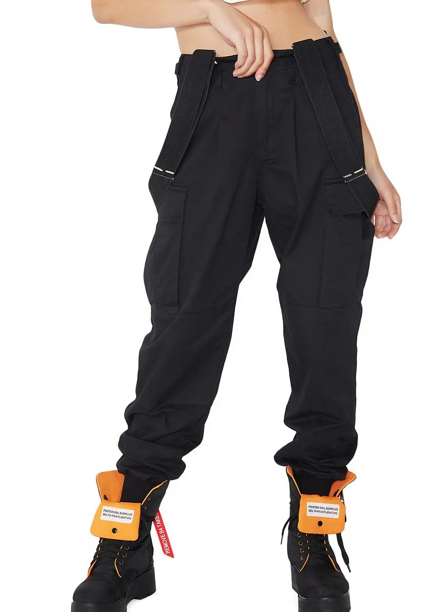 Mind Ya Bizness Suspender Cargo Pants