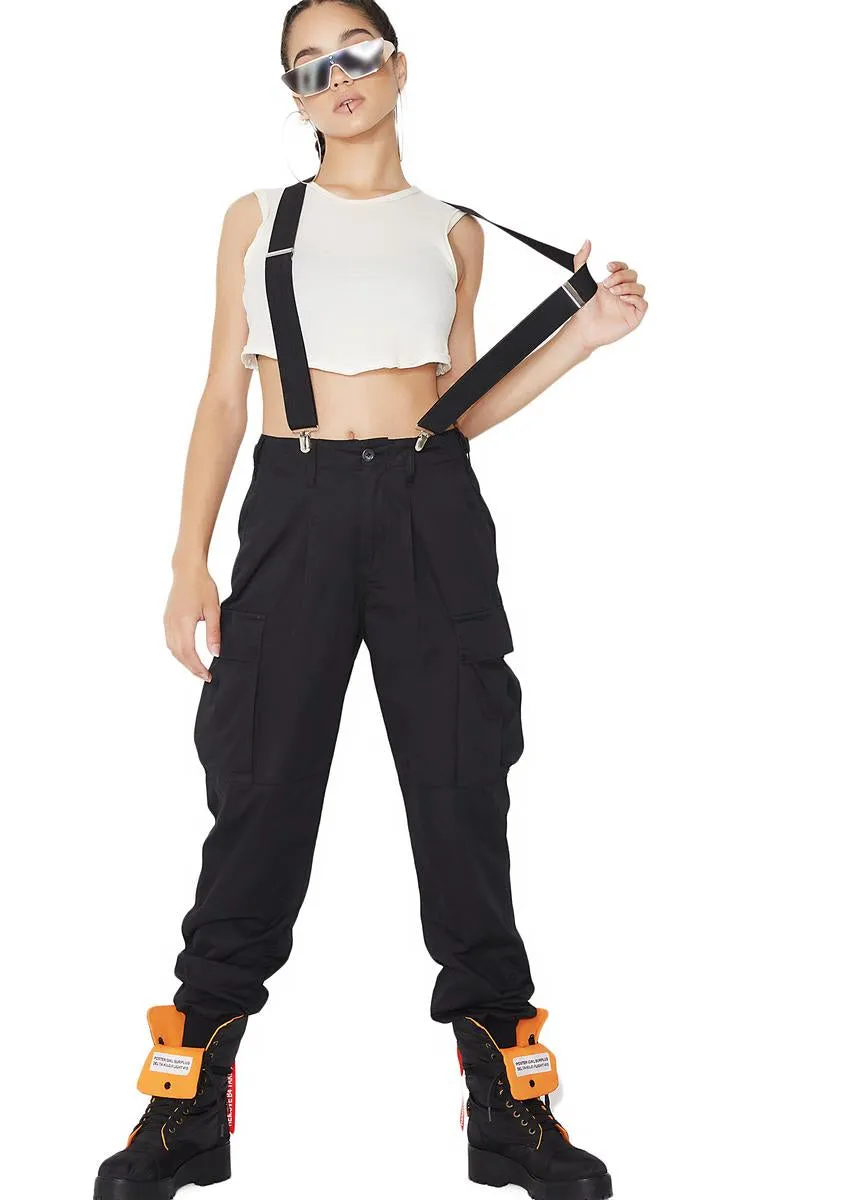 Mind Ya Bizness Suspender Cargo Pants