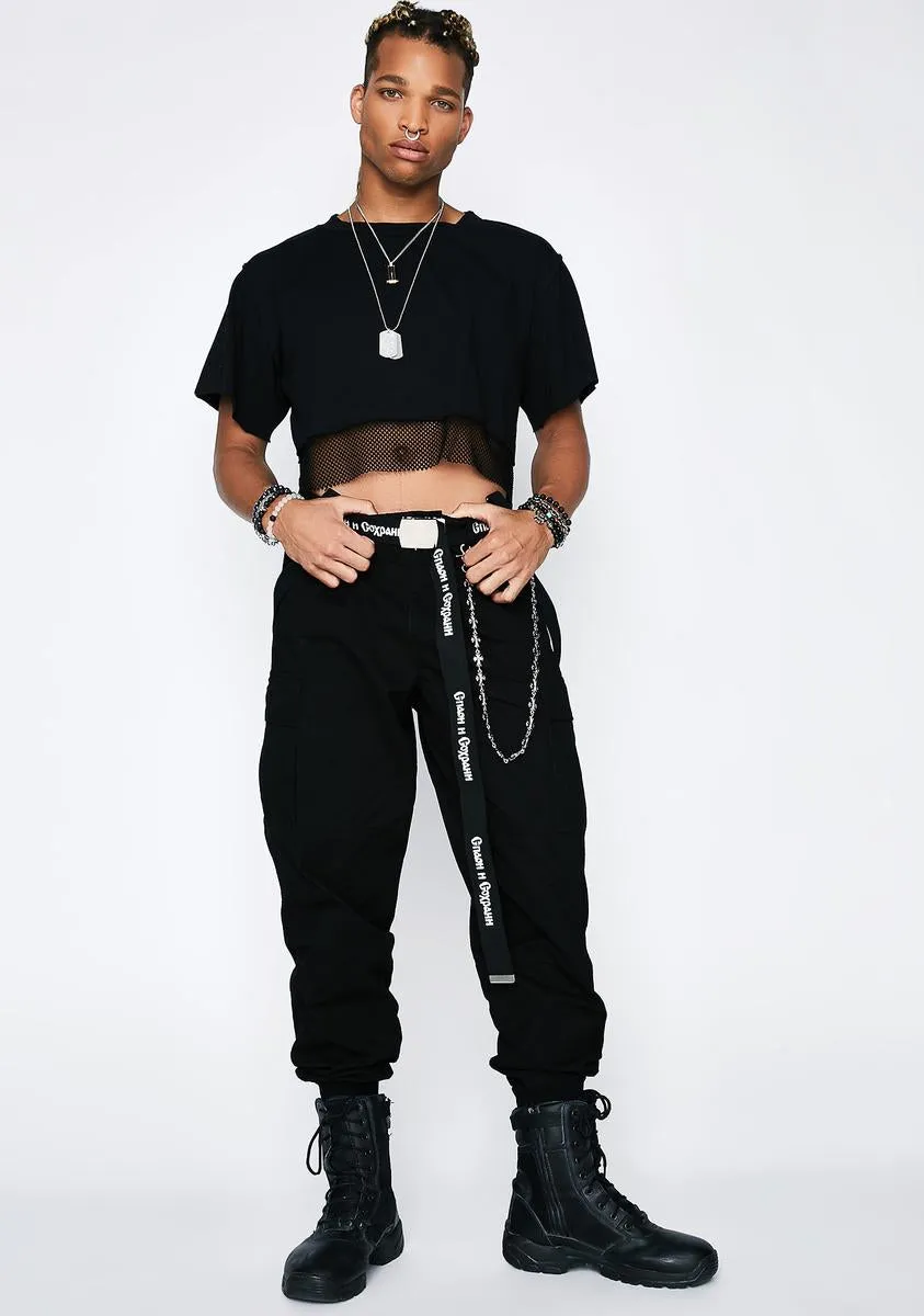 Mind Ya Bizness Suspender Cargo Pants