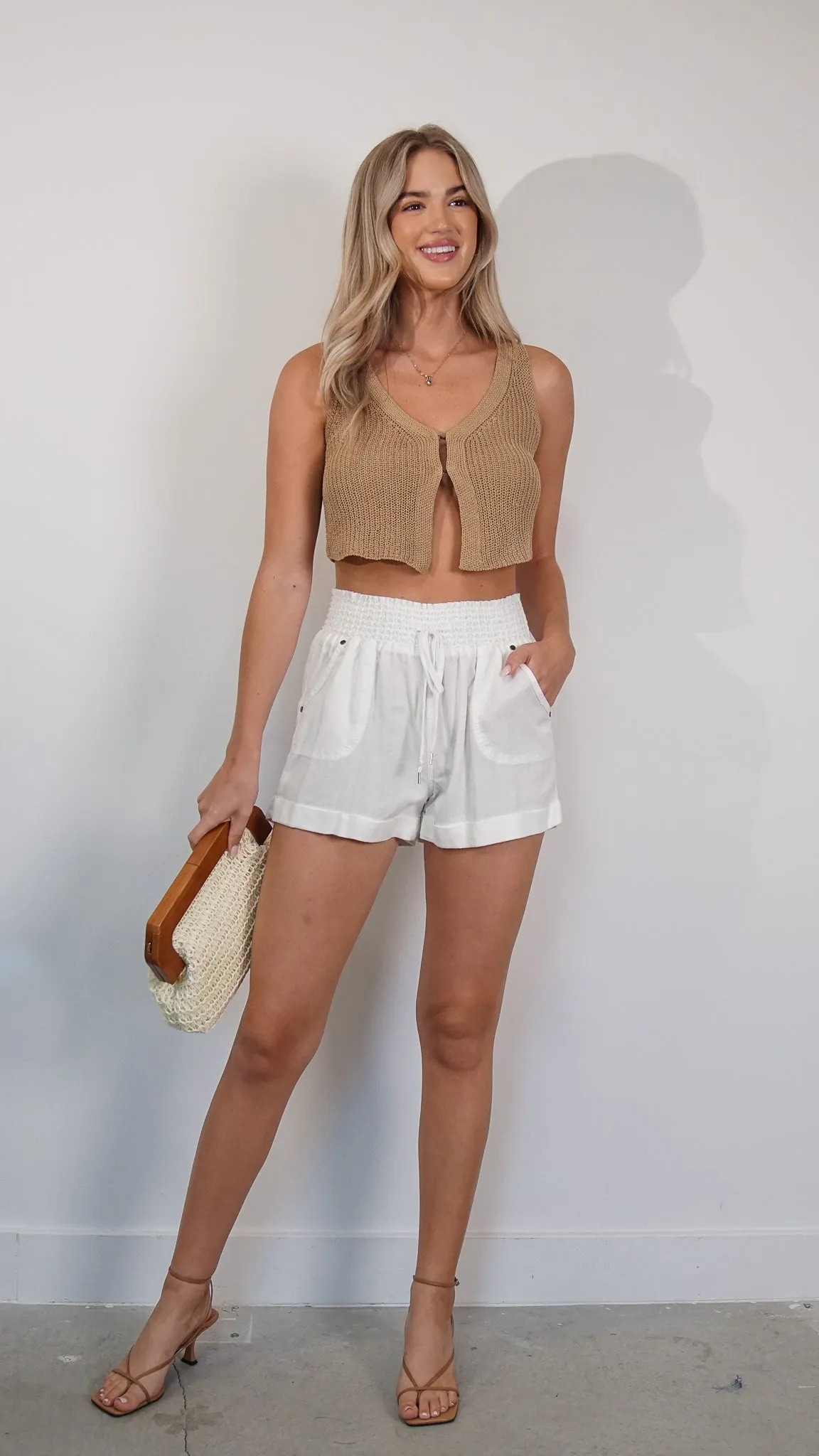 Naura Shorts in White