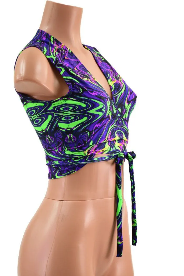 Neon Melt Wrap & Tie Top